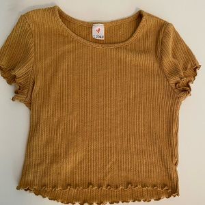 Barely worn, mustard crop top